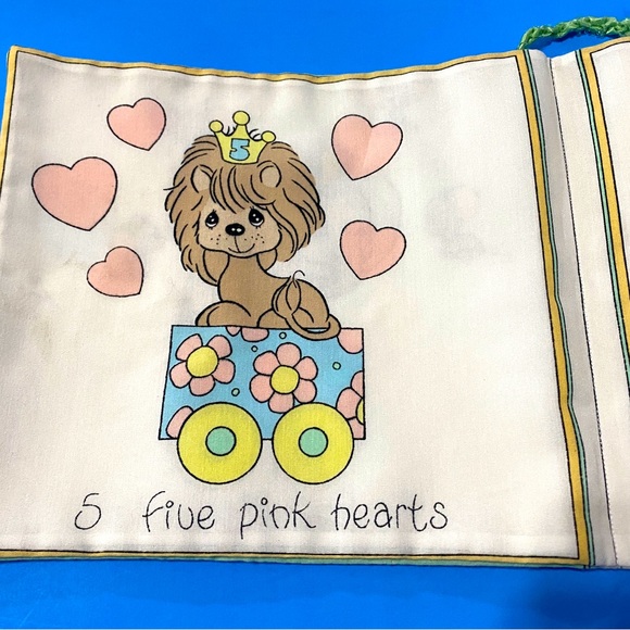 PRECIOUS MOMENTS VTG 90’s MY FIRST COUNTING BOOK HANDMADE FABRIC BOOK 10”x 9” - Picture 6 of 13